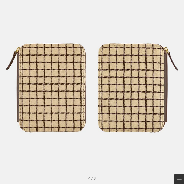 Hobonichi Techo 2025 Taut Zipped (Café au Lait Plaid) A6 Original Size Cover (Cover Only)