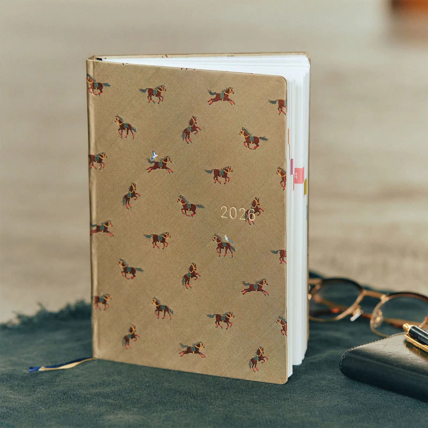 PRE-ORDER Hobonichi Techo 2026 Bow & Tie: Galloping Horses HON / A5 Size / Daily / Jan start / Mon start - English Edition