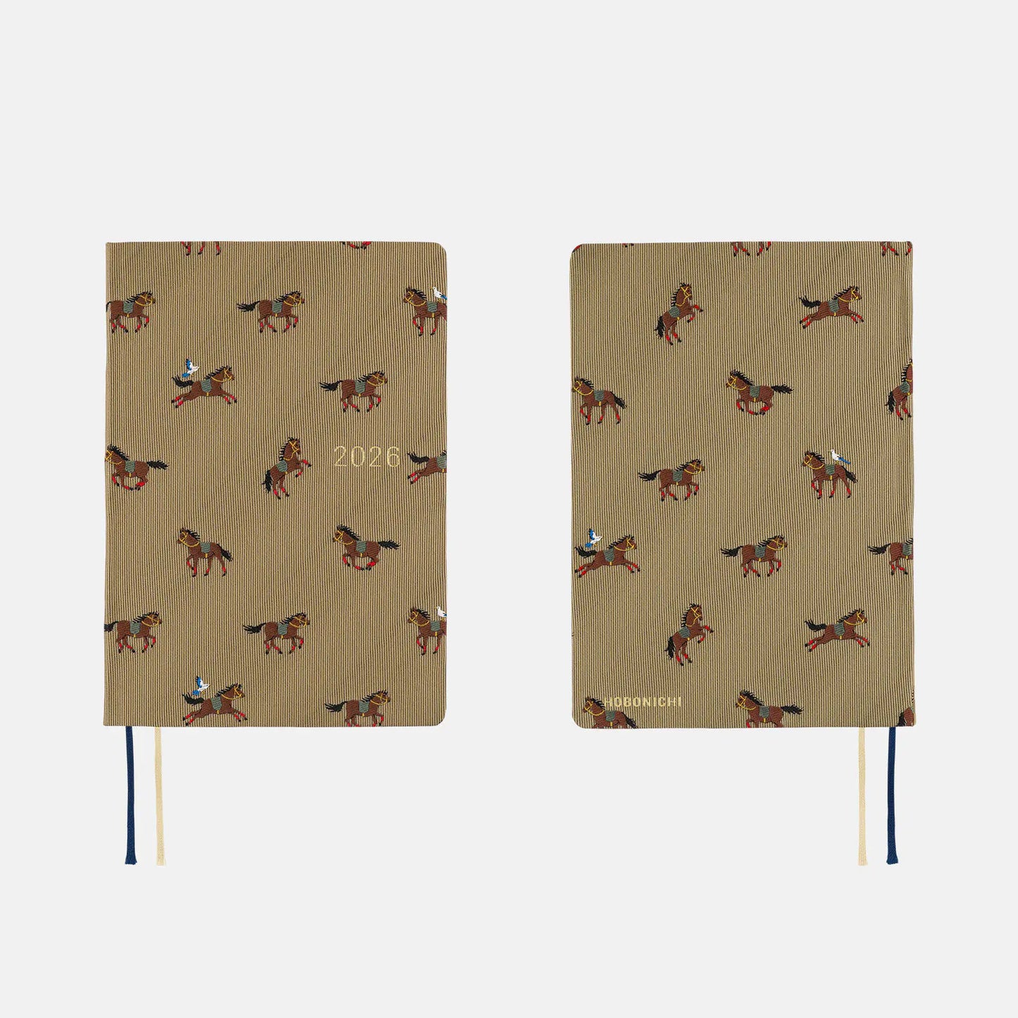 PRE-ORDER Hobonichi Techo 2026 Bow & Tie: Galloping Horses HON  / A6 Size / Daily / Jan start / Mon start - English Edition