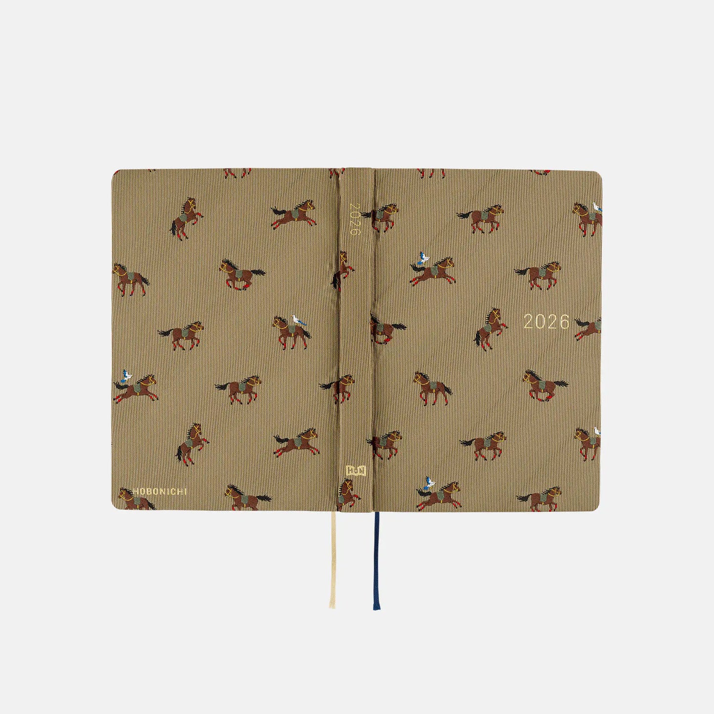 PRE-ORDER Hobonichi Techo 2026 Bow & Tie: Galloping Horses HON  / A6 Size / Daily / Jan start / Mon start - English Edition