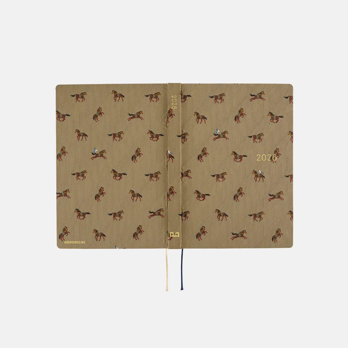 PRE-ORDER Hobonichi Techo 2026 Bow & Tie: Galloping Horses HON / A5 Size / Daily / Jan start / Mon start - English Edition