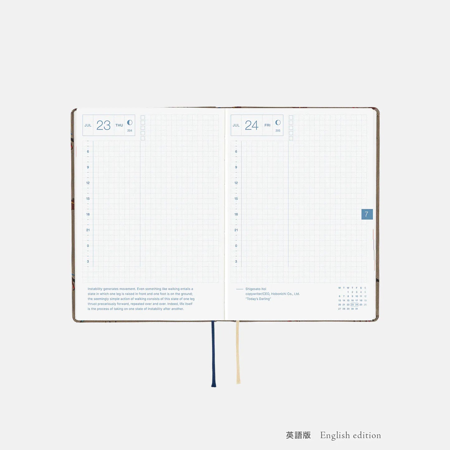 PRE-ORDER Hobonichi Techo 2026 Bow & Tie: Galloping Horses HON  / A6 Size / Daily / Jan start / Mon start - English Edition