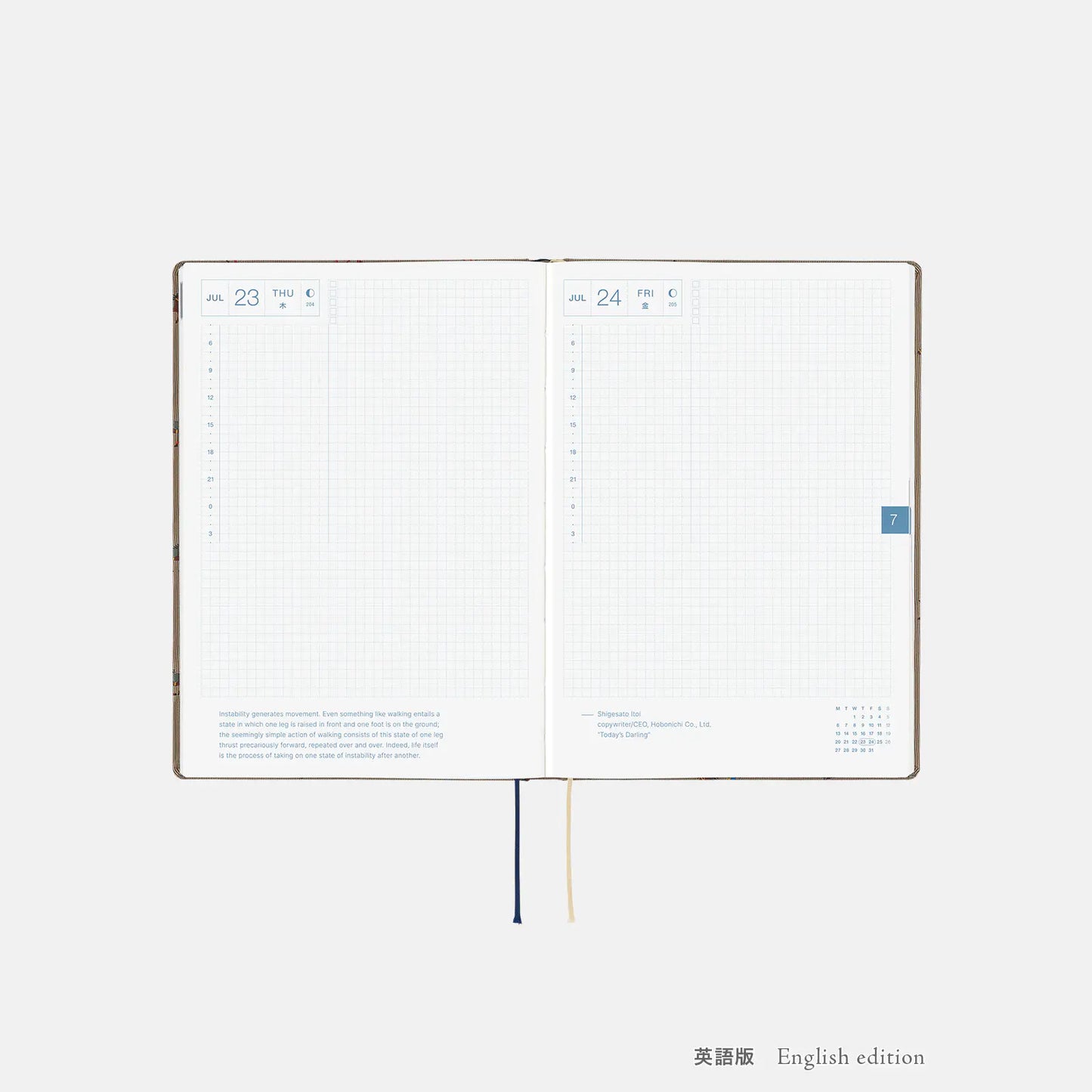PRE-ORDER Hobonichi Techo 2026 Bow & Tie: Galloping Horses HON / A5 Size / Daily / Jan start / Mon start - English Edition