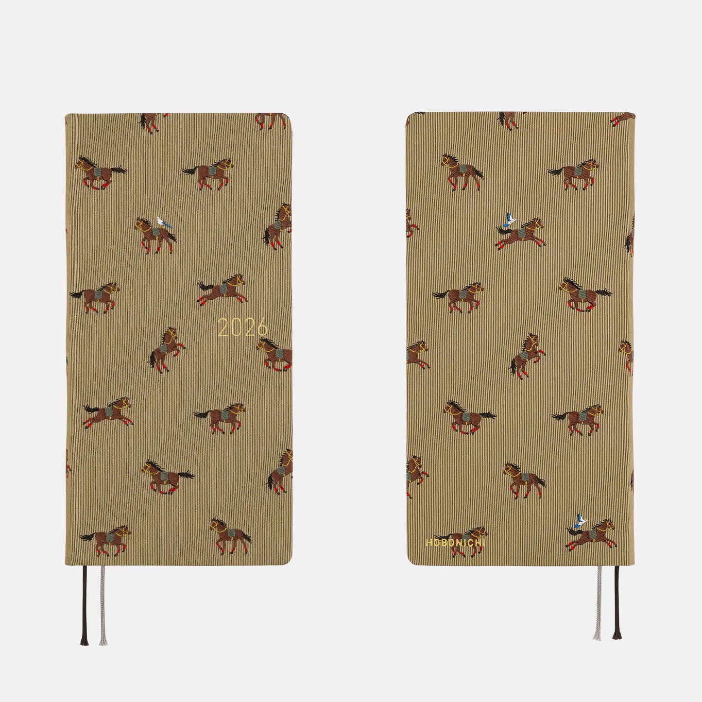 Weeks MEGA, Hobonichi Techo 2026 Bow & Tie: Galloping Horses Weeks Mega Hardcover Book / Weekly Horizontal / Jan start / Mon start - English Edition