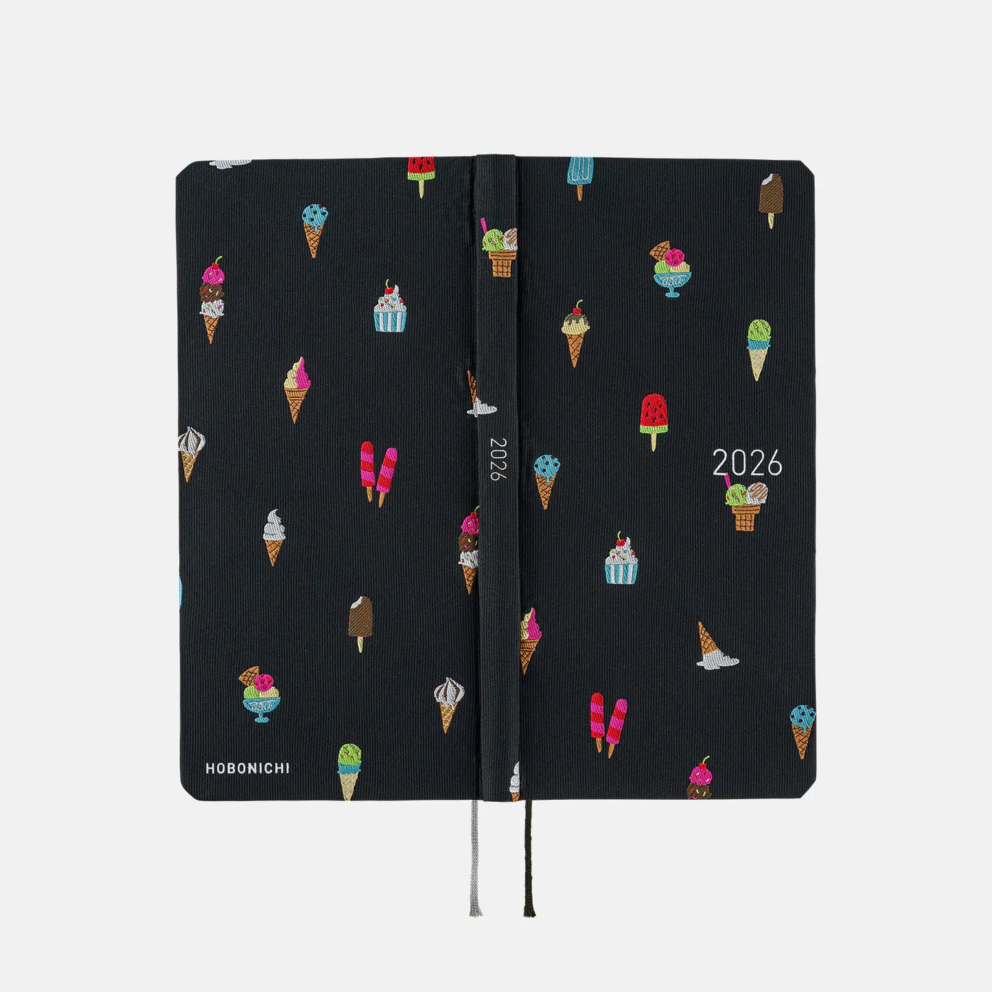 PRE-ORDER Hobonichi Techo 2026 Bow & Tie: Happy Ice Cream Weeks Hardcover Book / Weekly Horizontal / Jan start / Mon start - English Edition