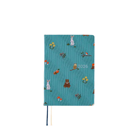 PRE-ORDER Hobonichi Techo 2026 Bow & Tie: In the Forest HON  / A6 Size / Daily / Jan start / Mon start - English Edition