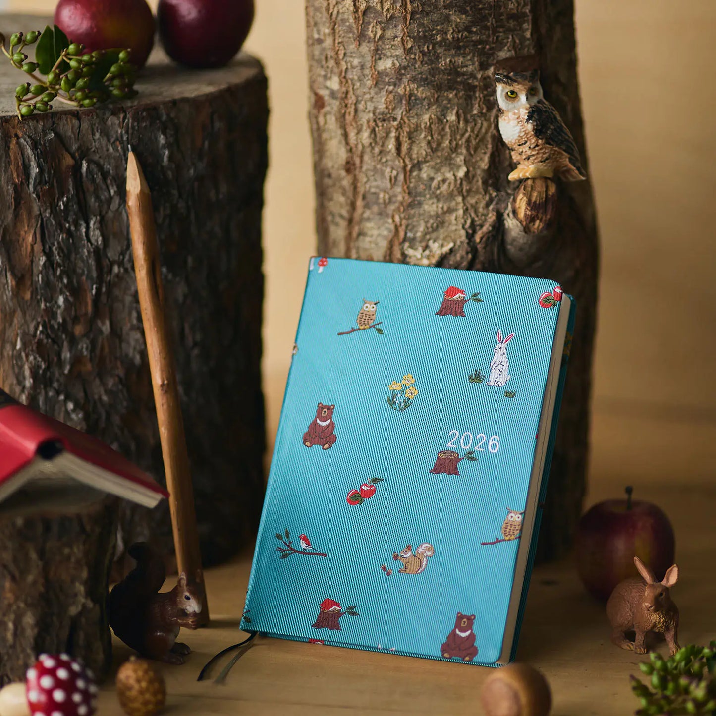 PRE-ORDER Hobonichi Techo 2026 Bow & Tie: In the Forest HON  / A6 Size / Daily / Jan start / Mon start - English Edition