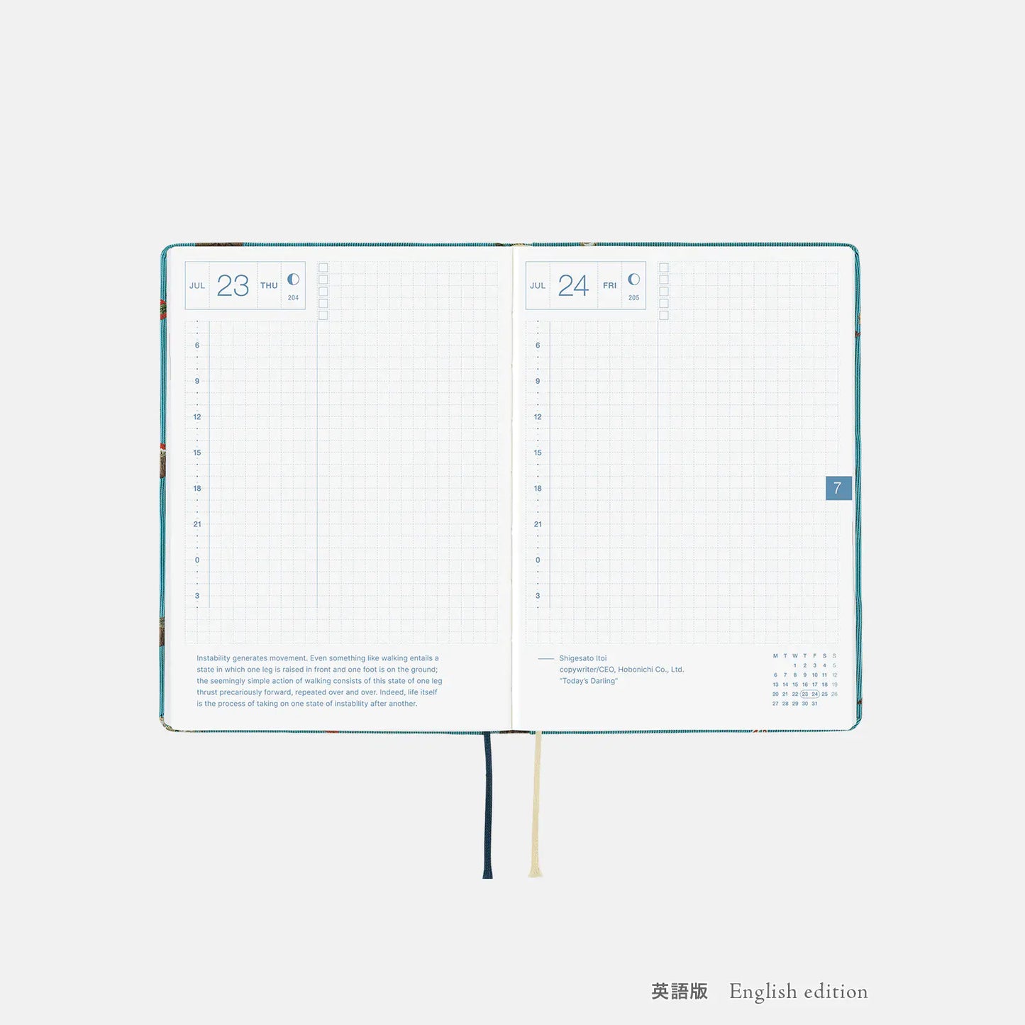 PRE-ORDER Hobonichi Techo 2026 Bow & Tie: In the Forest HON  / A6 Size / Daily / Jan start / Mon start - English Edition