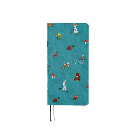 PRE-ORDER Hobonichi Techo 2026 Bow & Tie: In the Forest Weeks Hardcover Book / Weekly Horizontal / Jan start / Mon start - English Edition