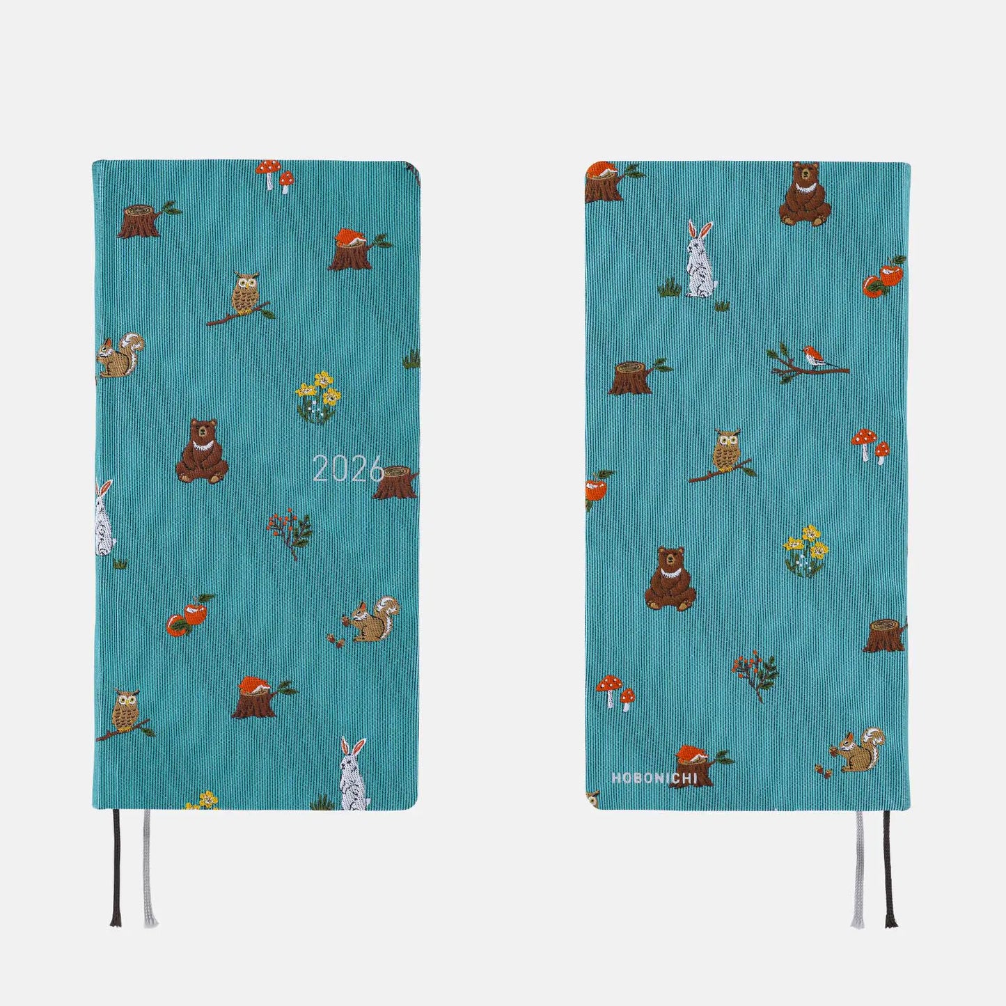 Weeks MEGA, Hobonichi Techo 2026 Bow & Tie: In the Forest Weeks Mega Hardcover Book / Weekly Horizontal / Jan start / Mon start - English Edition