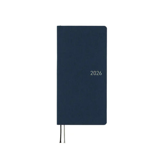 PRE-ORDER Weeks MEGA, Hobonichi Techo 2026 Colors: Cosmo Blue Weeks Mega Hardcover Book / Weekly Horizontal / Jan start / Mon start - English Edition
