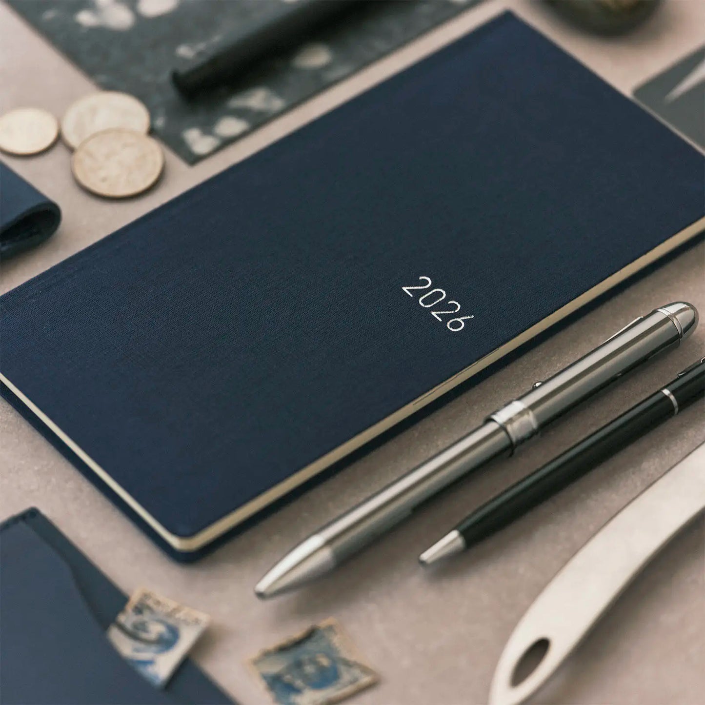 PRE-ORDER Weeks MEGA, Hobonichi Techo 2026 Colors: Cosmo Blue Weeks Mega Hardcover Book / Weekly Horizontal / Jan start / Mon start - English Edition