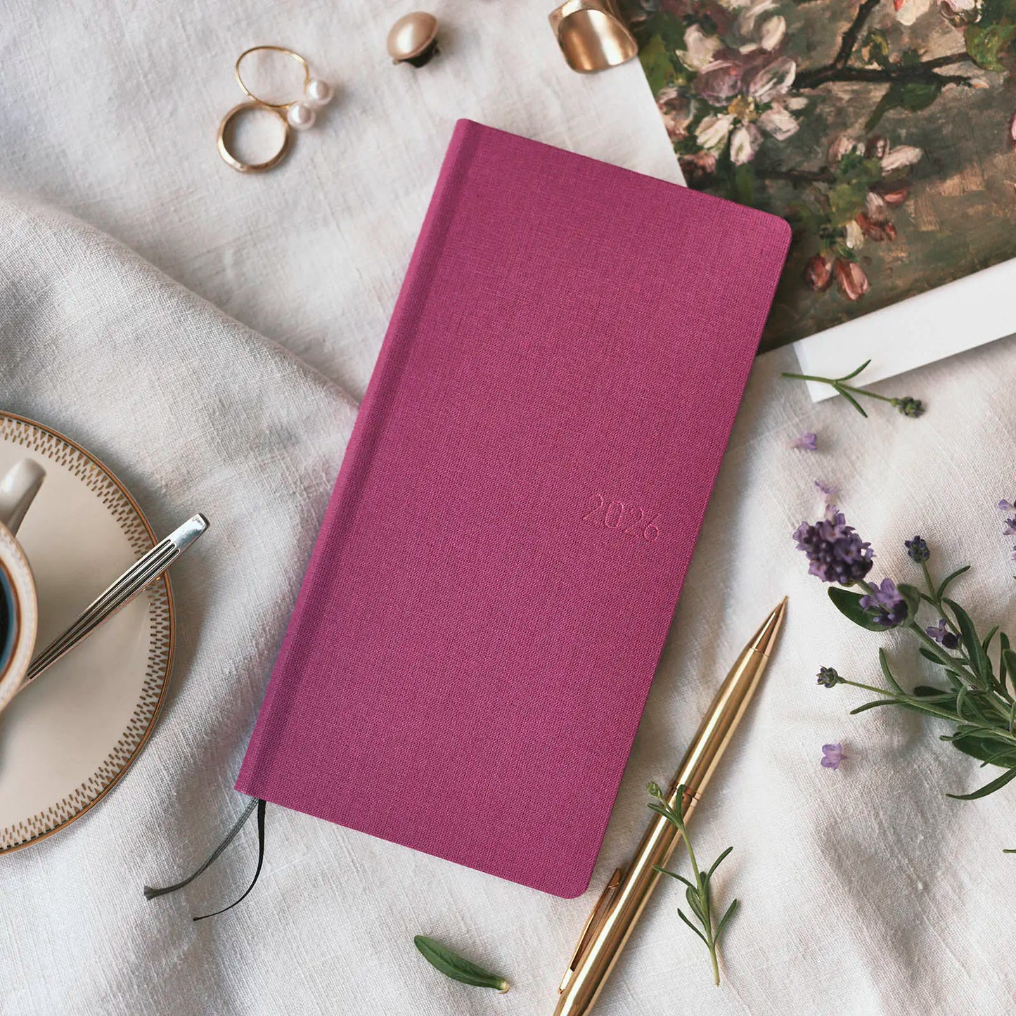 Hobonichi Techo 2026 Colors: Peony Purple Weeks Hardcover Book / Weekly Horizontal / Jan start / Mon start - English Edition
