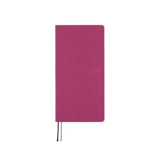 PRE-ORDER Weeks MEGA, Hobonichi Techo 2026 Colors: Peony Purple Weeks Mega Hardcover Book / Weekly Horizontal / Jan start / Mon start - English Edition