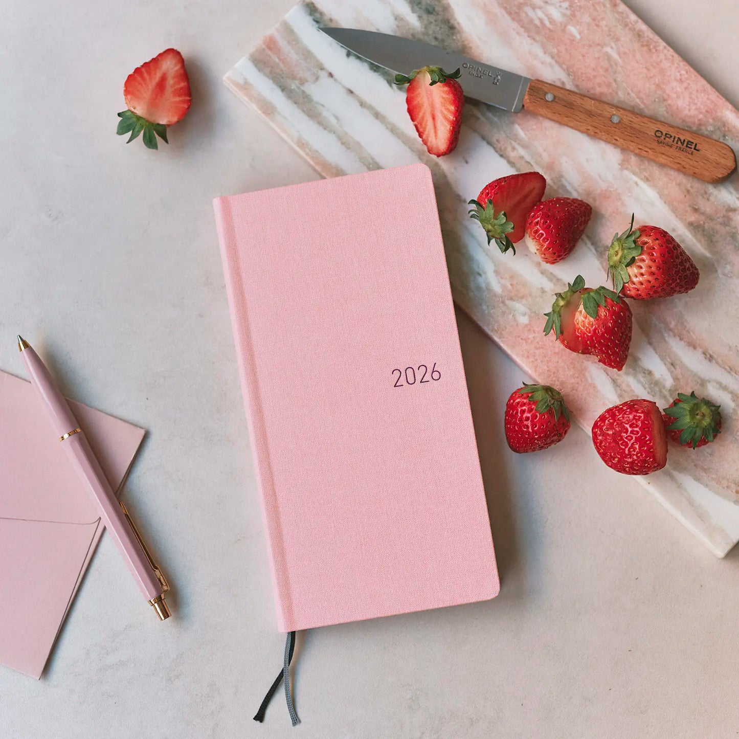 Hobonichi Techo 2026 Colors: Strawberry Milk Weeks Hardcover Book / Weekly Horizontal / Jan start / Mon start - English Edition
