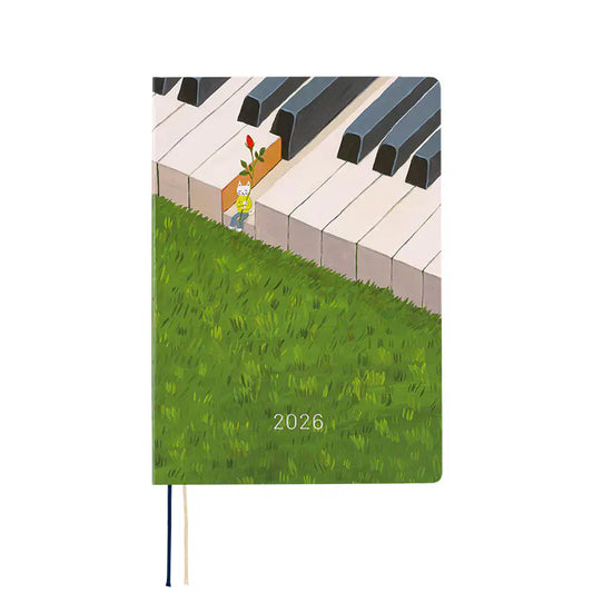 PRE-ORDER Hobonichi Techo 2026 Hiroko Kubota: Waiting on the Chord HON / A5 Size / Daily / Jan start / Mon start - English Edition