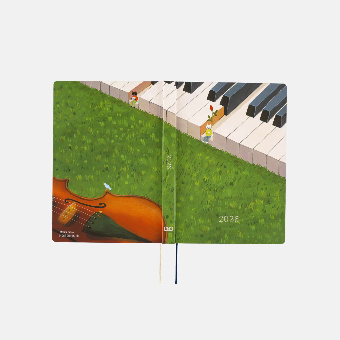 PRE-ORDER Hobonichi Techo 2026 Hiroko Kubota: Waiting on the Chord HON / A5 Size / Daily / Jan start / Mon start - English Edition