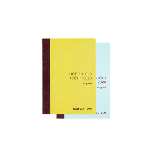 PRE-ORDER Hobonichi Techo 2026 Japanese Original Avec Books (January Start) A6 Size / Daily 6-month x 2 book set / Jan start / Mon start - Japanese Edition