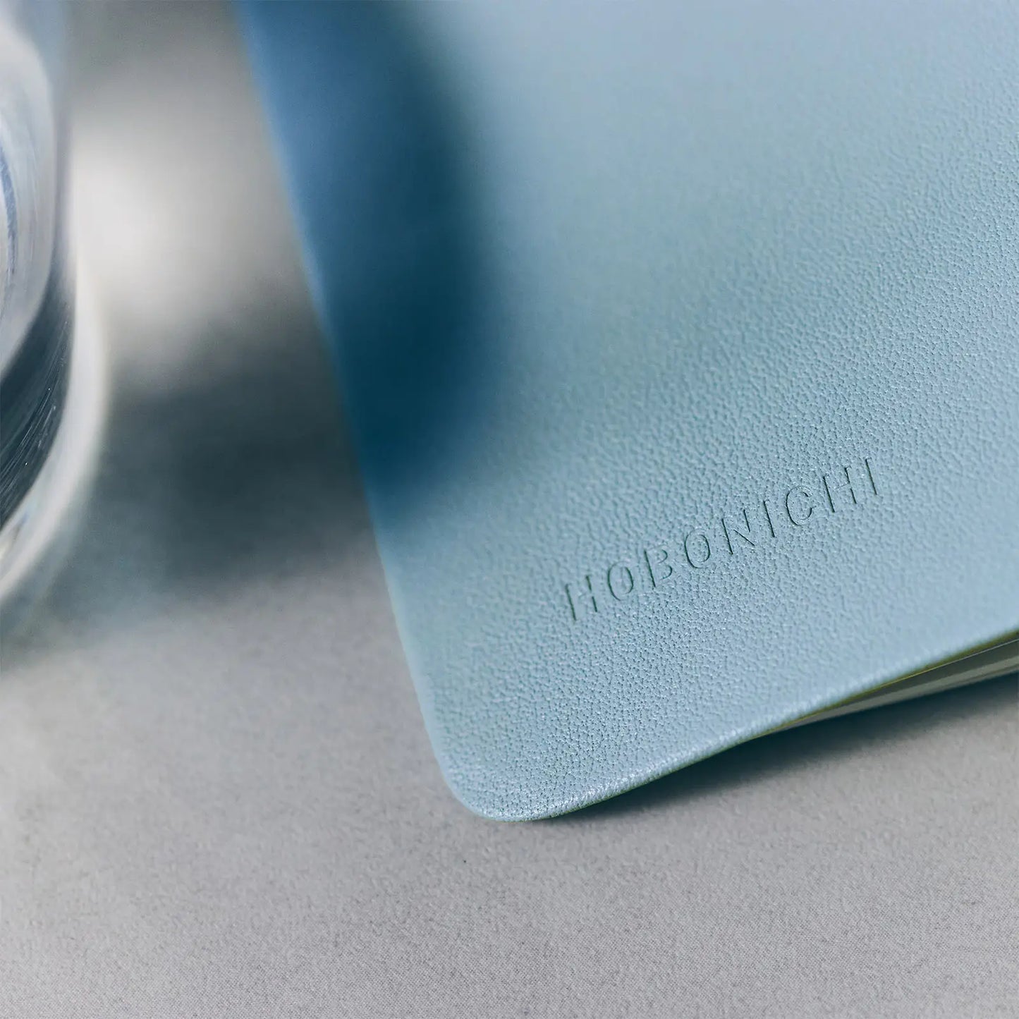 Hobonichi Techo 2026 Leather: Snow Blue Weeks Hardcover Book / Weekly Horizontal / Jan start / Mon start - English Edition