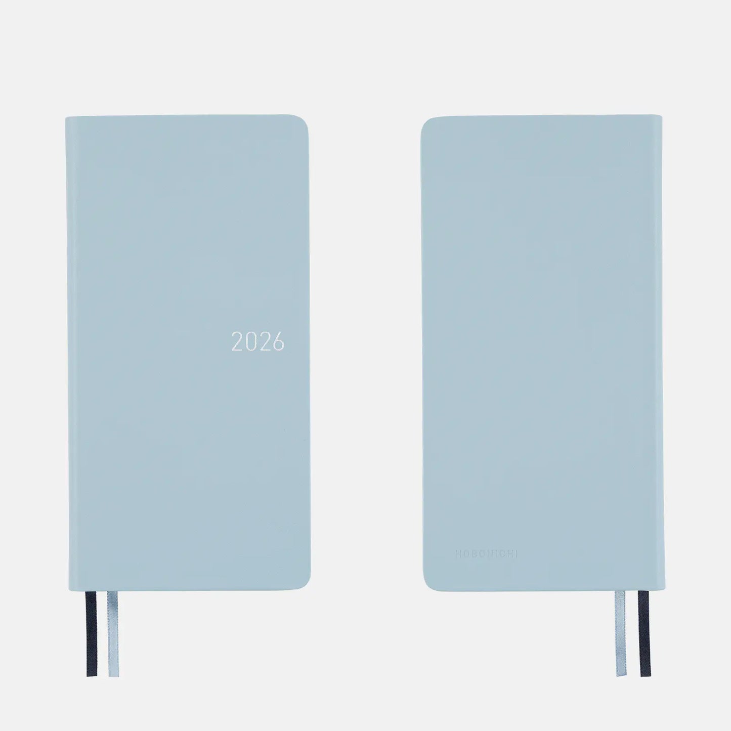Hobonichi Techo 2026 Leather: Snow Blue Weeks Hardcover Book / Weekly Horizontal / Jan start / Mon start - English Edition