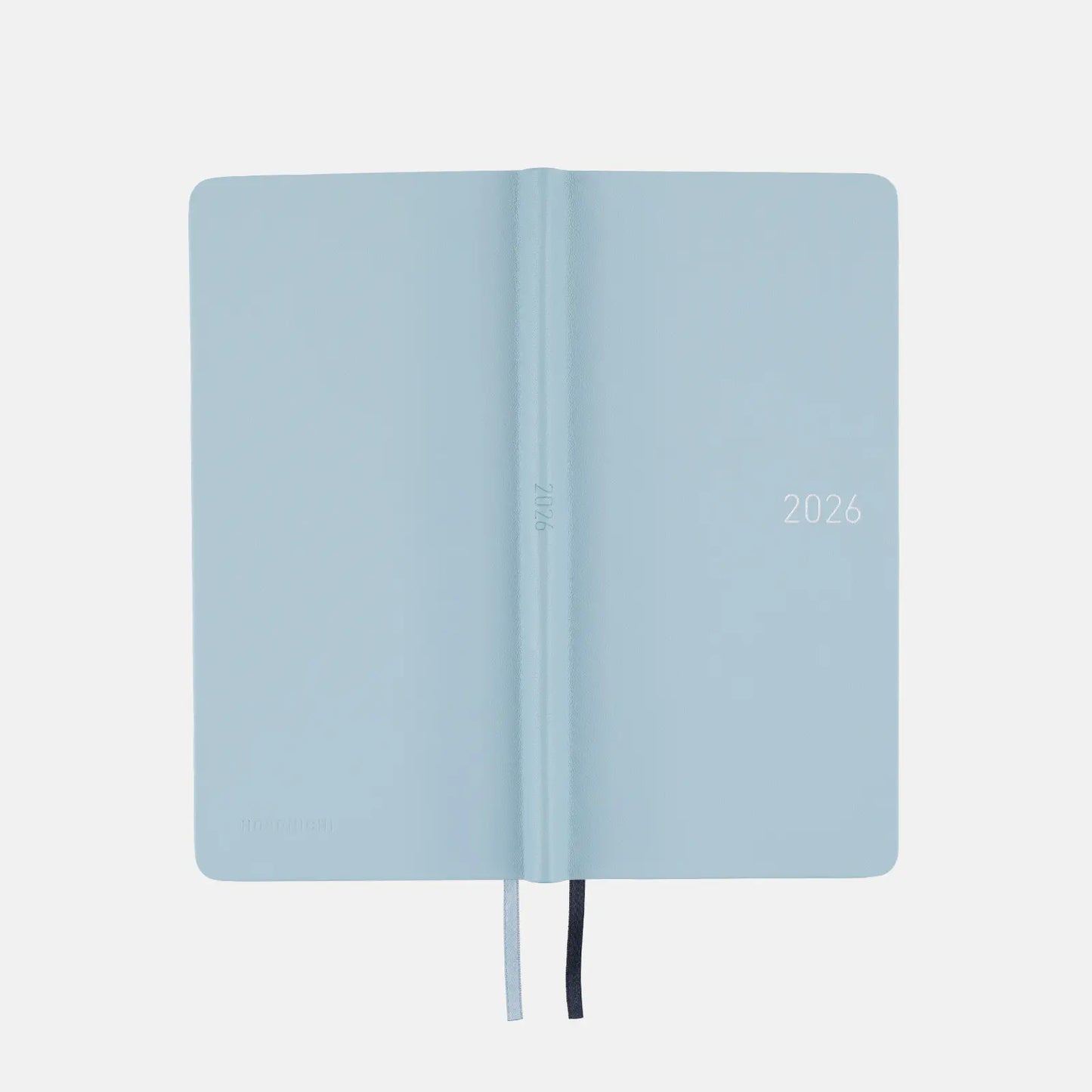Hobonichi Techo 2026 Leather: Snow Blue Weeks Hardcover Book / Weekly Horizontal / Jan start / Mon start - English Edition