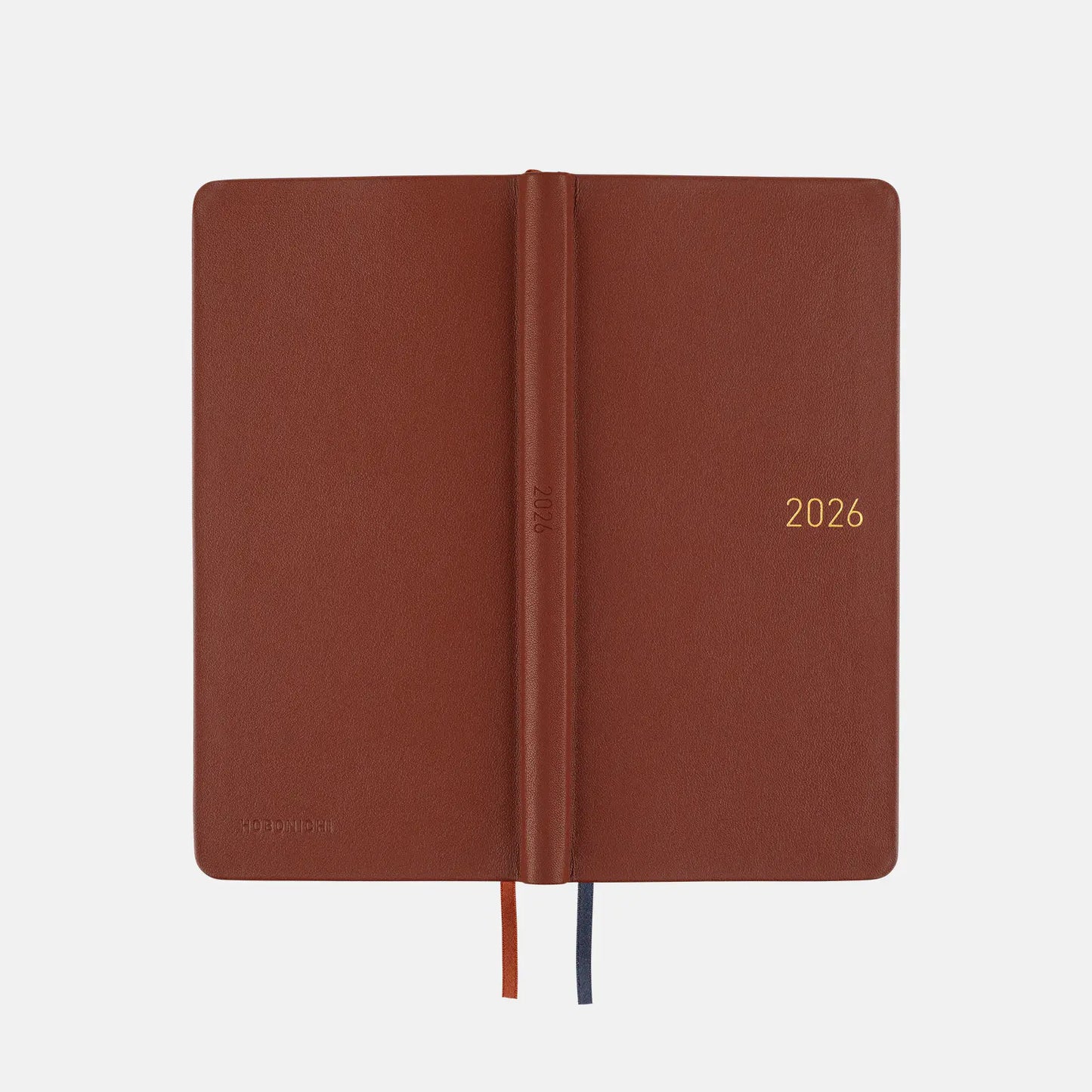 Hobonichi Techo 2026 Leather: Wine Brown Weeks Hardcover Book / Weekly Horizontal / Jan start / Mon start - English Edition