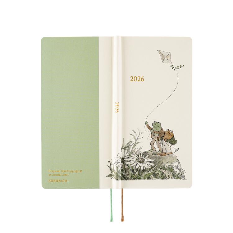 Hobonichi Techo 2026 Loft Exclusives edition - Frog and Toad Weeks Hardcover Book - Japanese Edition - with Pencil Board