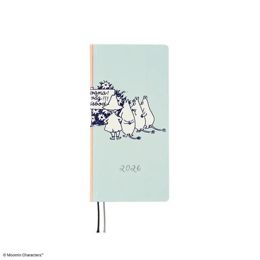 PRE-ORDER Hobonichi Techo 2026 Moomin: To the Outdoor Dance Hall Weeks Hardcover Book / Weekly Horizontal / Jan start / Mon start - English Edition