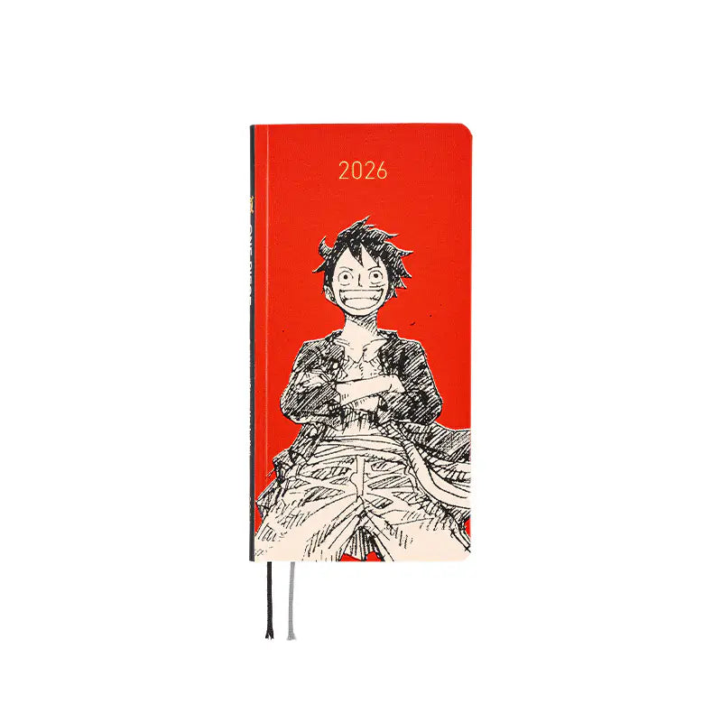 Hobonichi Techo 2026 ONE PIECE magazine: Straw Hat Luffy (Red) Weeks Hardcover Book / Weekly Horizontal / Jan start / Mon start - English Edition