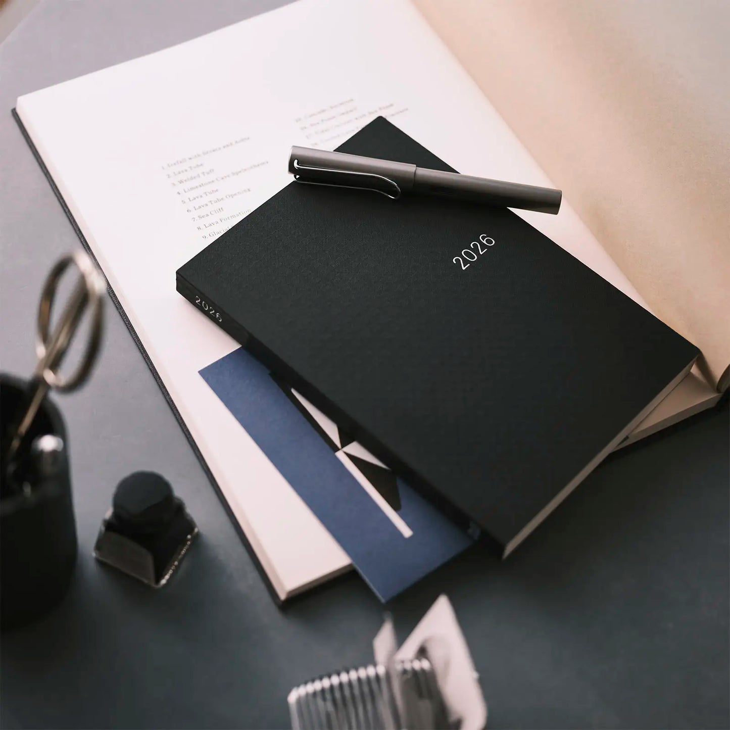 PRE-ORDER Hobonichi Techo 2026 Paper Series: Black Gingham HON / A5 Size / Daily / Jan start / Mon start - English Edition