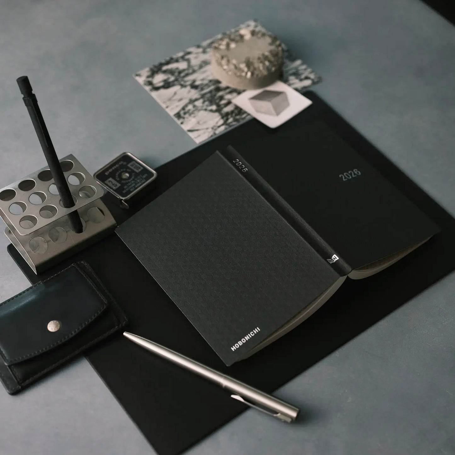 PRE-ORDER Hobonichi Techo 2026 Paper Series: Black Gingham HON  / A6 Size / Daily / Jan start / Mon start - English Edition