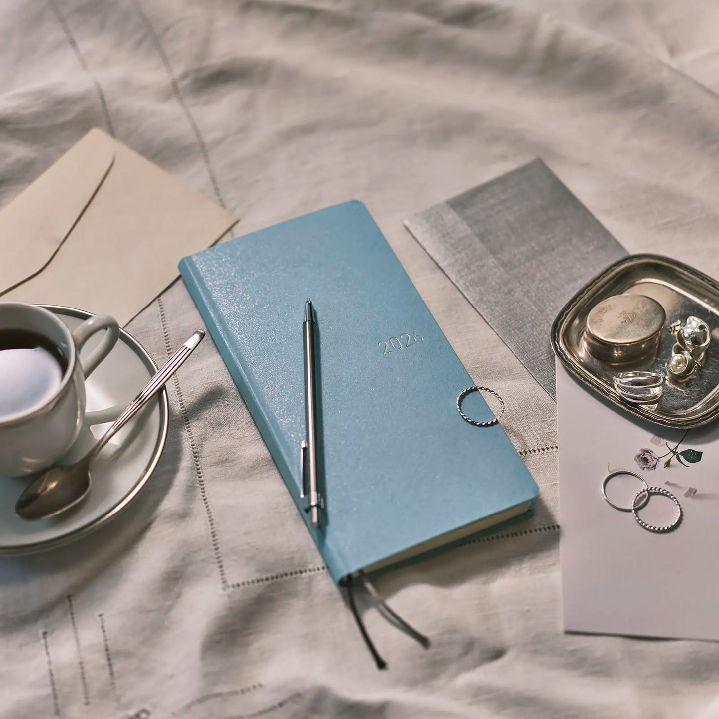 Hobonichi Techo 2026 Paper Series: Sky Weeks Hardcover Book / Weekly Horizontal / Jan start / Mon start - English Edition