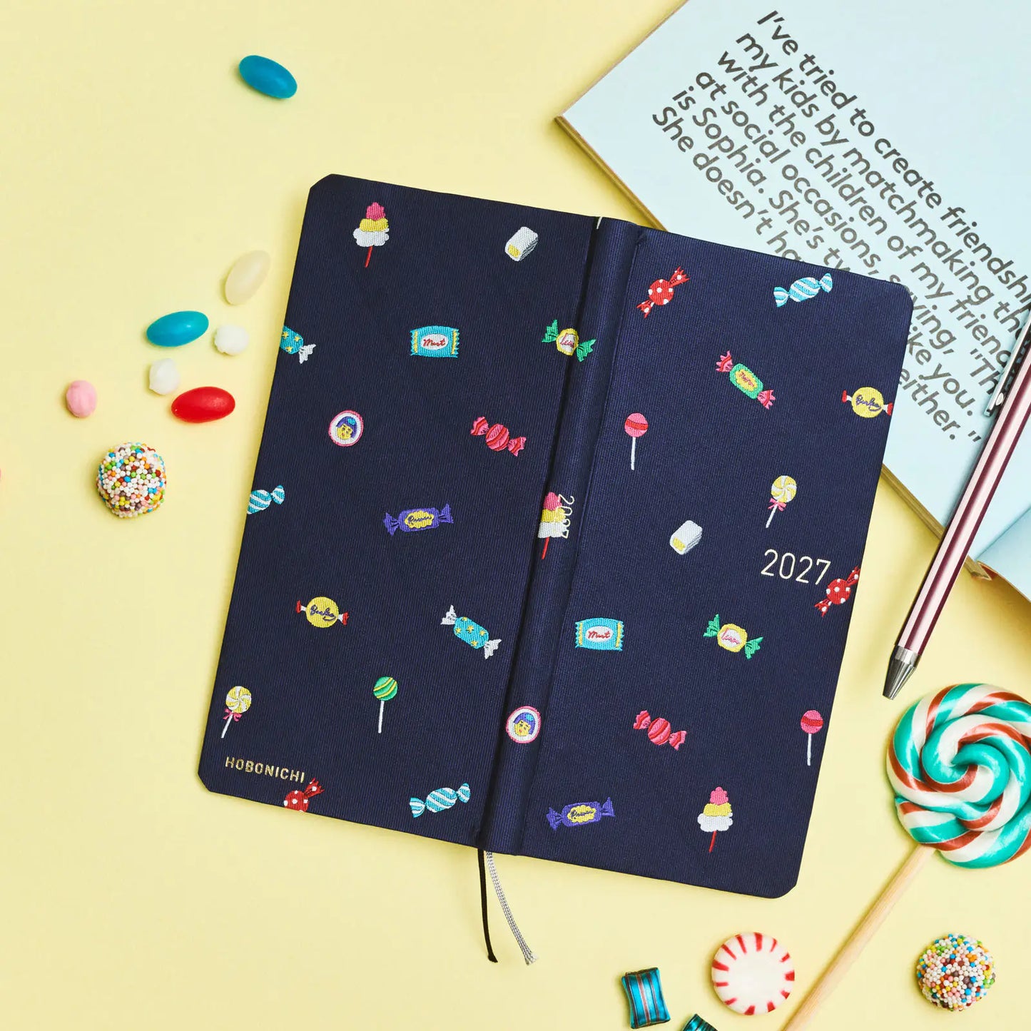 Hobonichi Techo 2027 Bow & Tie: Candy Dream Weeks Mega Hardcover Book / Weekly Horizontal / Jan start / Mon start - English Edition