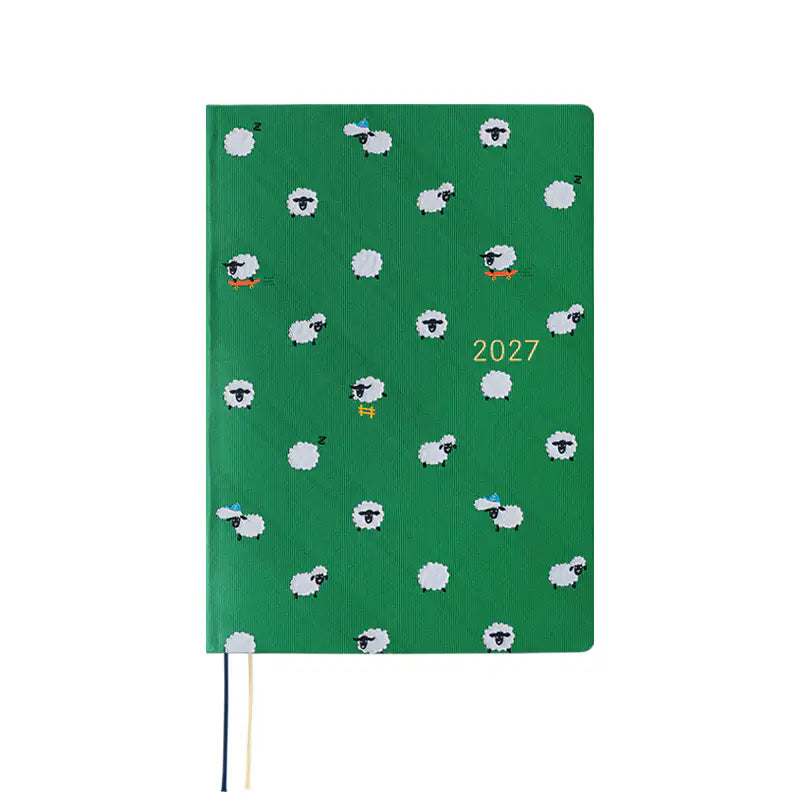Hobonichi Techo 2027 Bow & Tie: Sheep Sheep Sheep HON / A5 Size / Daily / Jan start / Mon start - English Edition