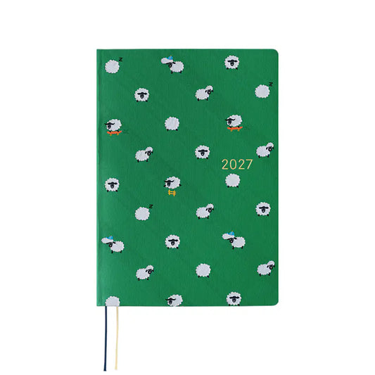 Hobonichi Techo 2027 Bow & Tie: Sheep Sheep Sheep HON / A5 Size / Daily / Jan start / Mon start - English Edition