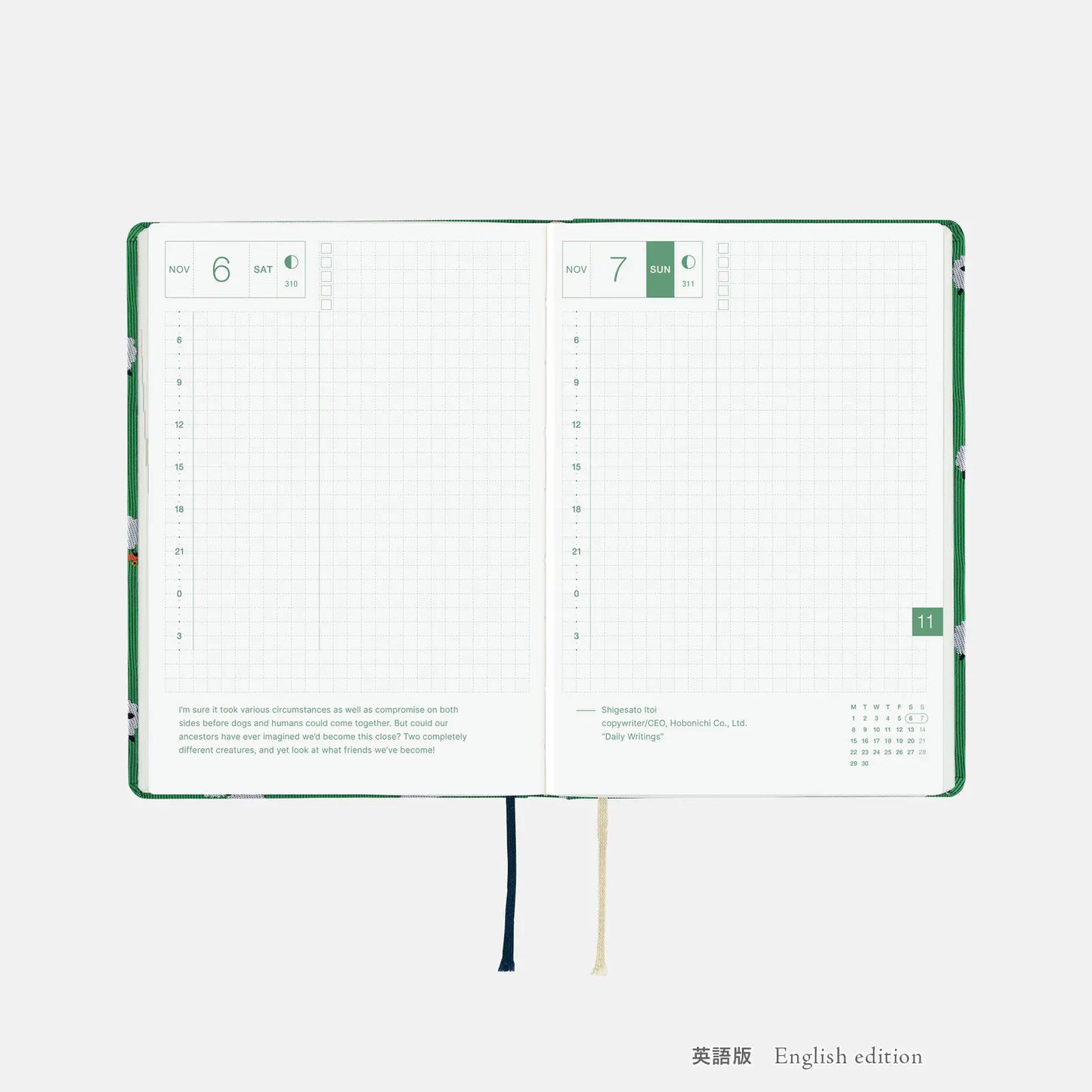 Hobonichi Techo 2027 Bow & Tie: Sheep Sheep Sheep HON / A6 Size / Daily / Jan start / Mon start - English Edition