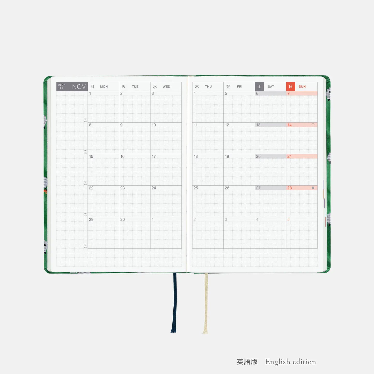 Hobonichi Techo 2027 Bow & Tie: Sheep Sheep Sheep HON / A6 Size / Daily / Jan start / Mon start - English Edition