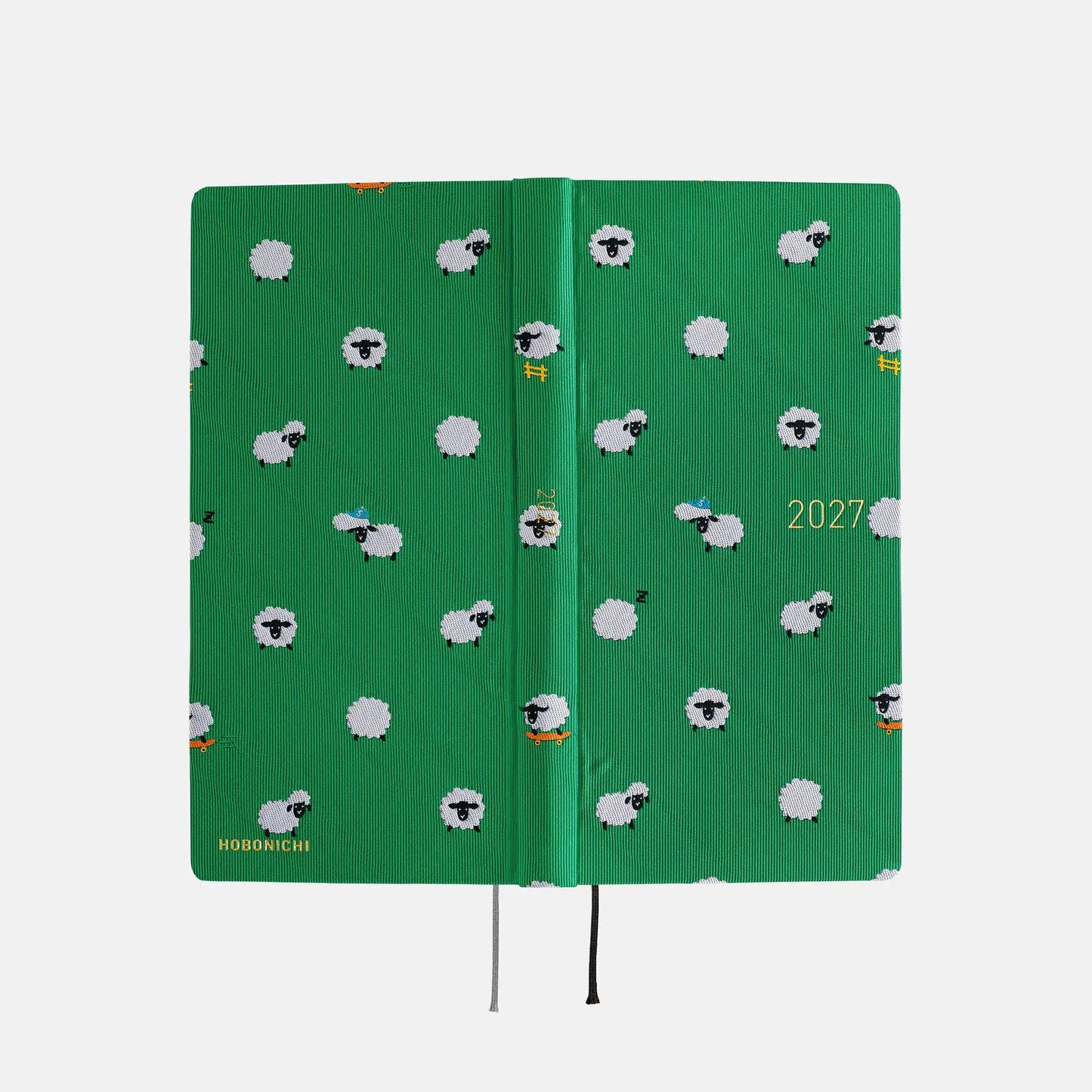 Hobonichi Techo 2027 Bow & Tie: Sheep Sheep Sheep Weeks Mega Hardcover Book / Weekly Horizontal / Jan start / Mon start - English Edition
