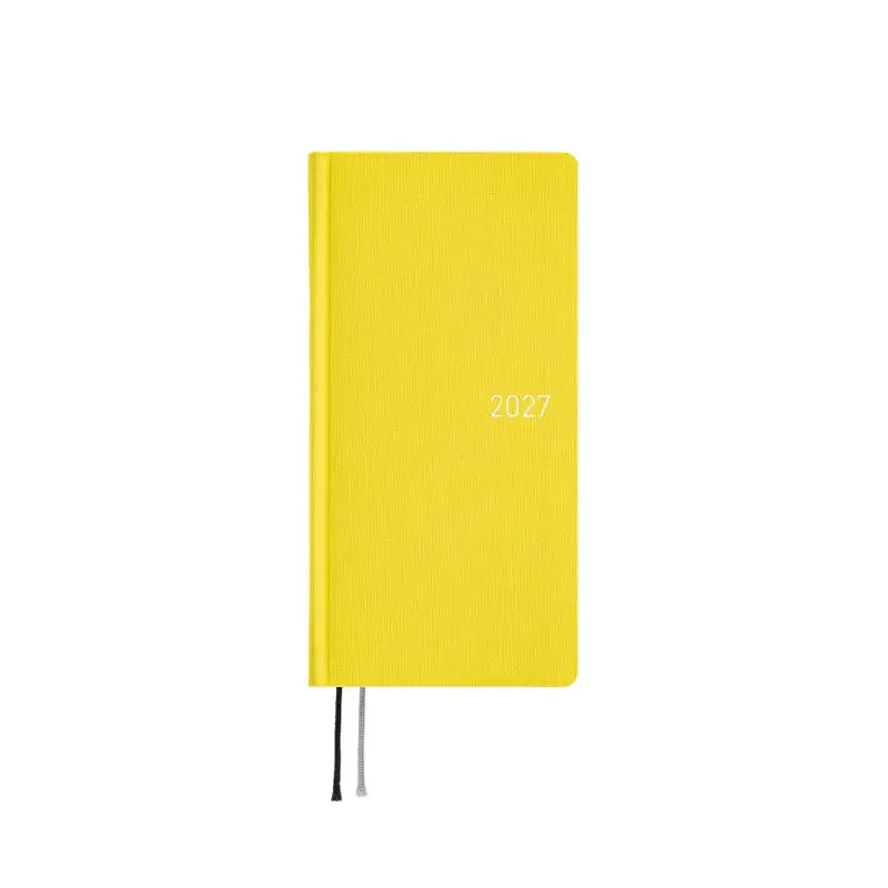 Weeks MEGA, Hobonichi Techo 2027 Colors: Canaria Yellow Weeks Mega Hardcover Book / Weekly Horizontal / Jan start / Mon start - English Edition
