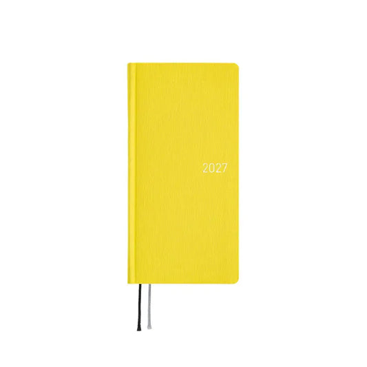 Weeks MEGA, Hobonichi Techo 2027 Colors: Canaria Yellow Weeks Mega Hardcover Book / Weekly Horizontal / Jan start / Mon start - English Edition