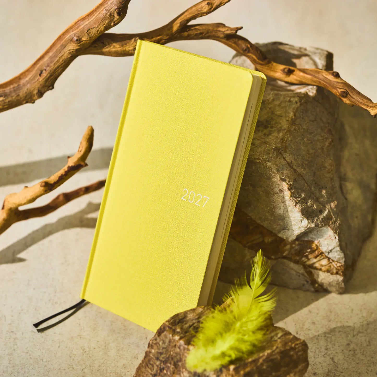 Weeks MEGA, Hobonichi Techo 2027 Colors: Canaria Yellow Weeks Mega Hardcover Book / Weekly Horizontal / Jan start / Mon start - English Edition
