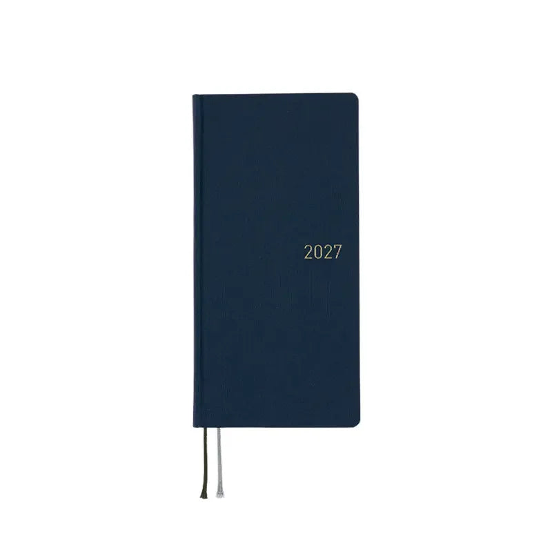 Weeks MEGA, Hobonichi Techo 2027 Colors: Midnight Blue Weeks Mega Hardcover Book / Weekly Horizontal / Jan start / Mon start - English Edition