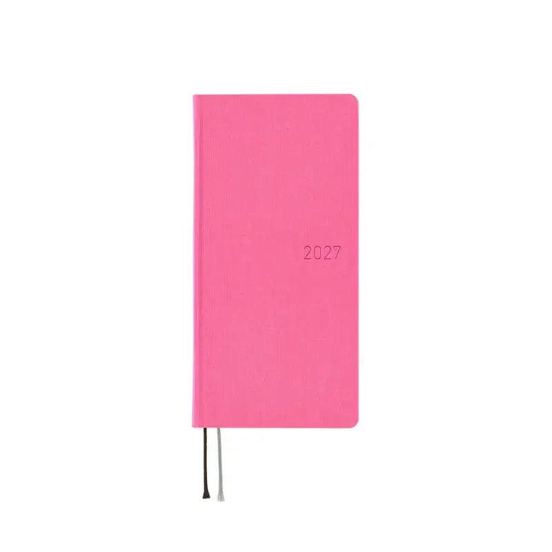 Hobonichi Techo 2027 Colors: Pink Sapphire Weeks Hardcover Book / Weekly Horizontal / Jan start / Mon start - English Edition