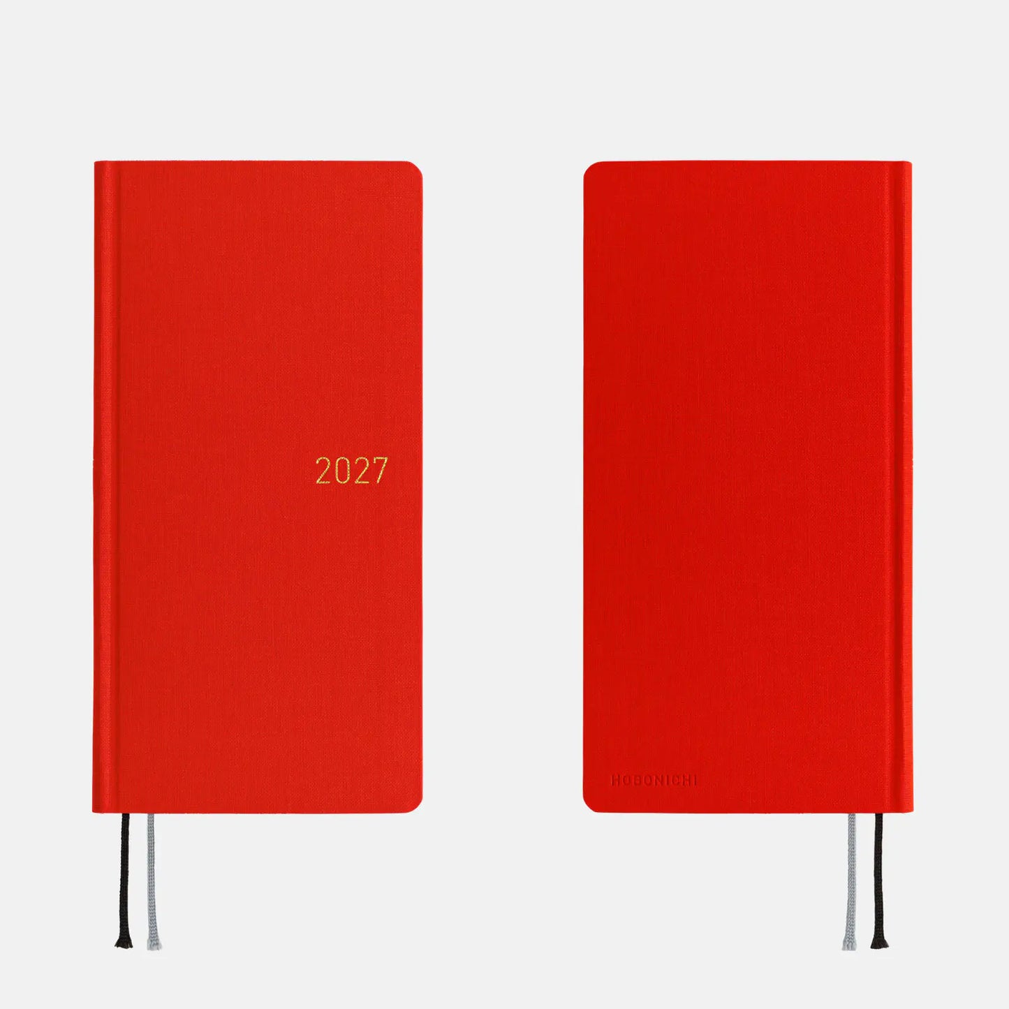 Hobonichi Techo 2027 Colors: Poppy Red Weeks Hardcover Book / Weekly Horizontal / Jan start / Mon start - English Edition