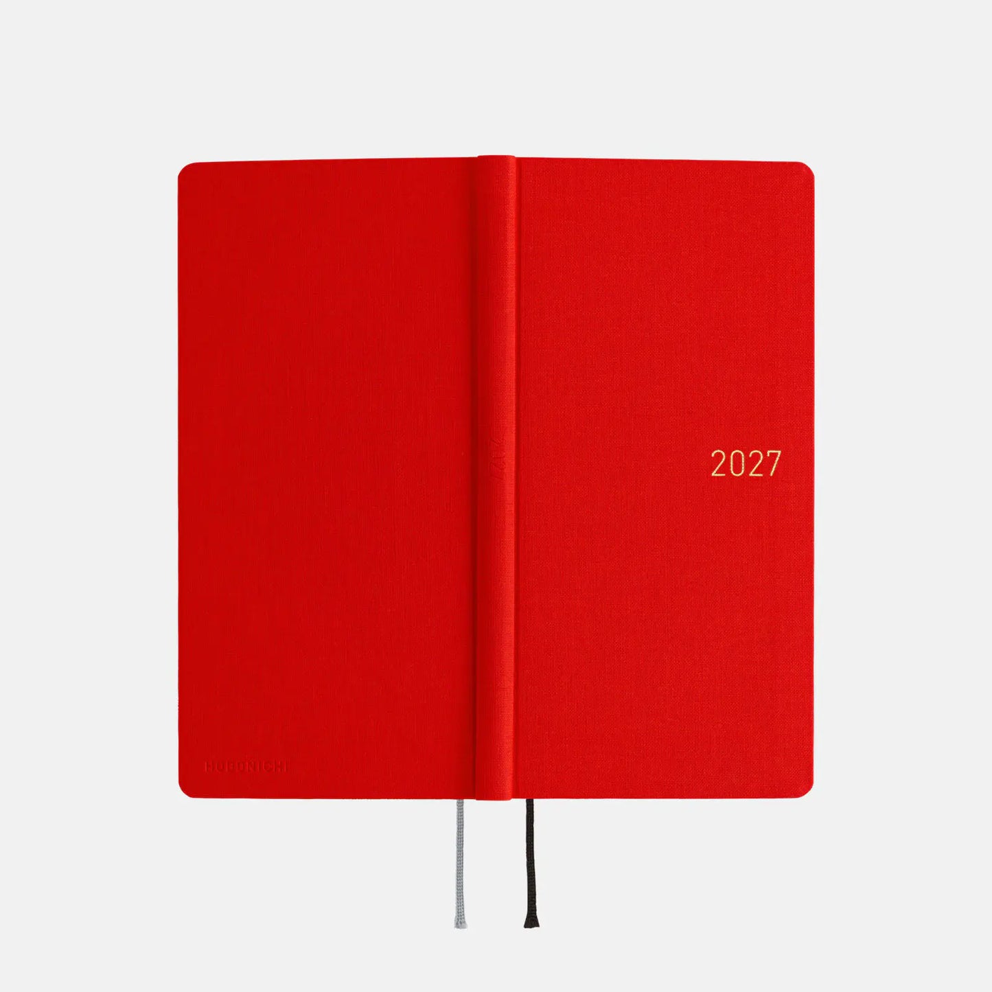 Hobonichi Techo 2027 Colors: Poppy Red Weeks Hardcover Book / Weekly Horizontal / Jan start / Mon start - English Edition