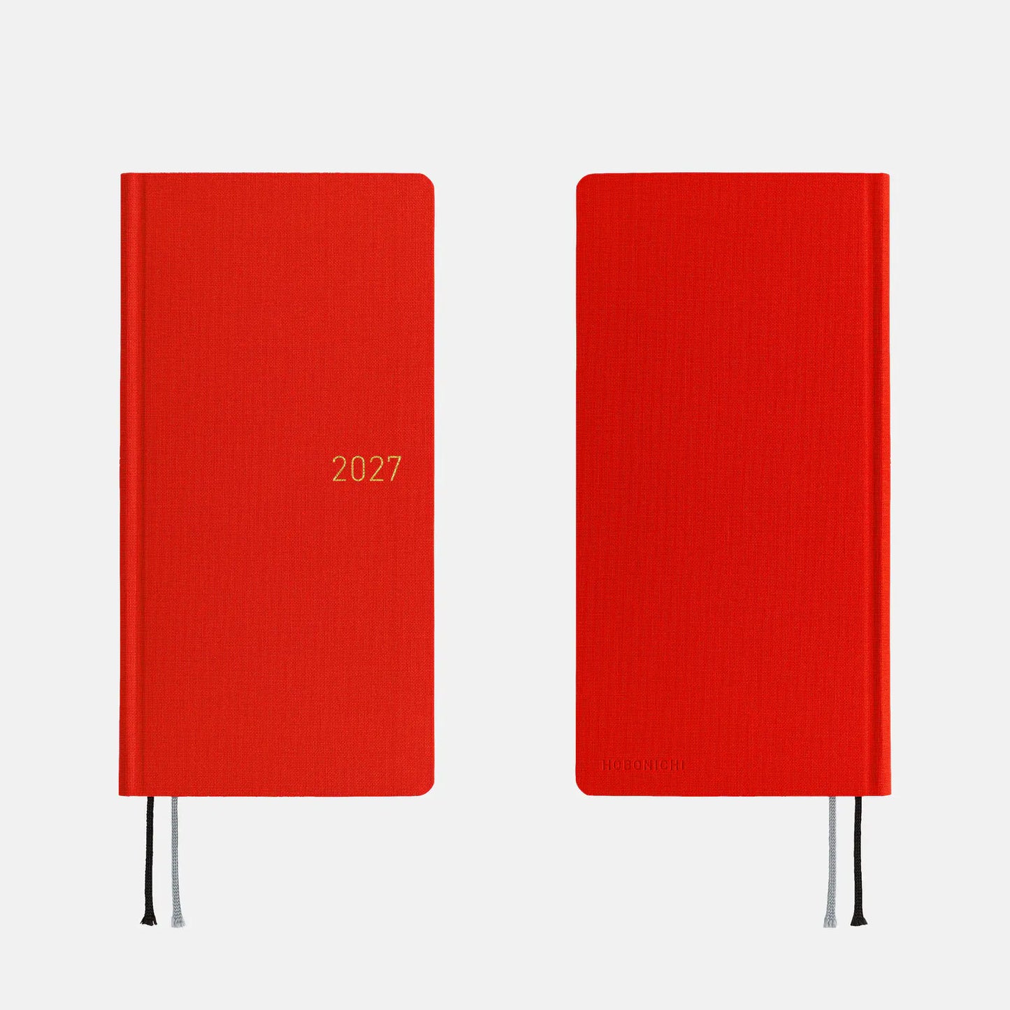 Weeks MEGA, Hobonichi Techo 2027 Colors: Poppy Red Weeks Mega Hardcover Book / Weekly Horizontal / Jan start / Mon start - English Edition