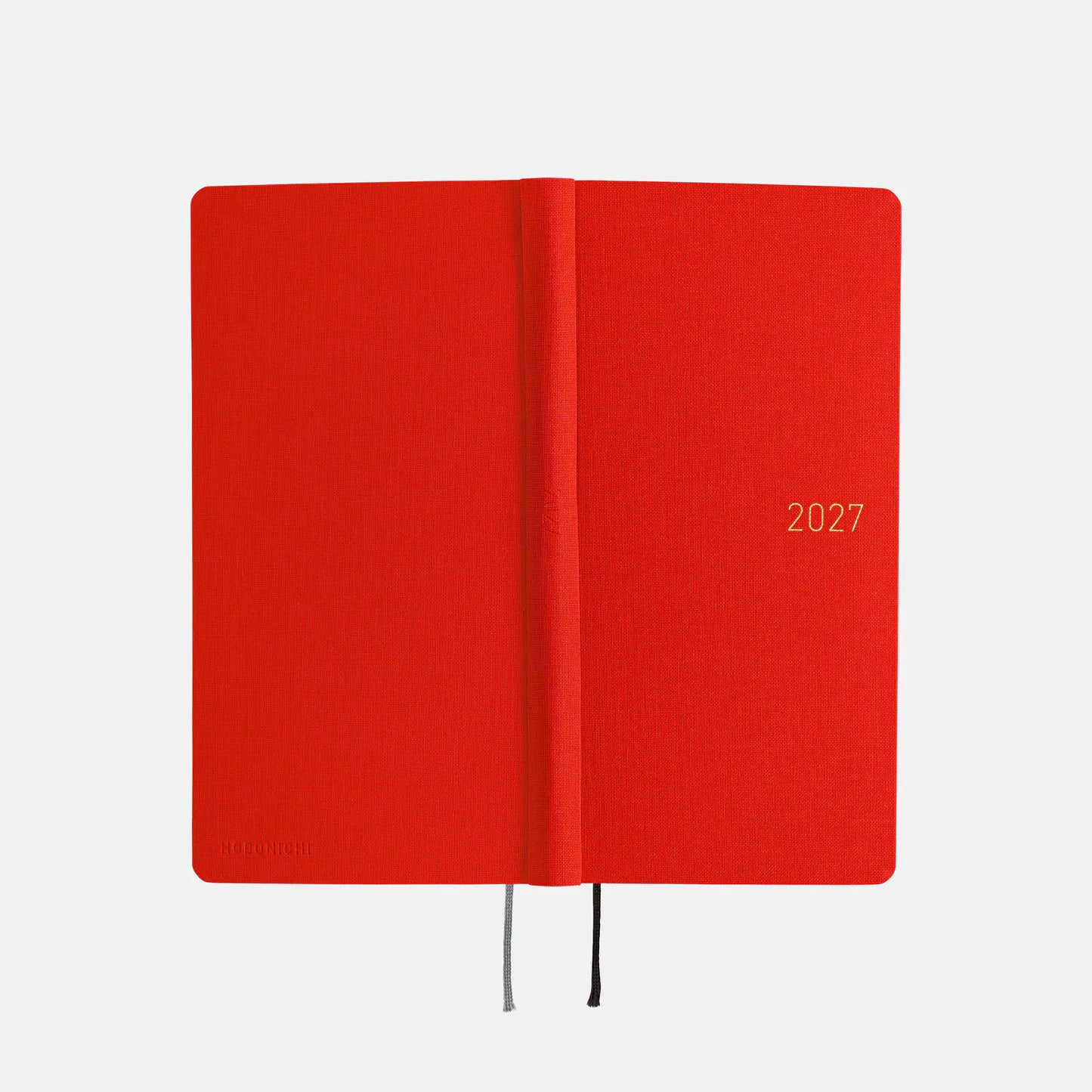 Weeks MEGA, Hobonichi Techo 2027 Colors: Poppy Red Weeks Mega Hardcover Book / Weekly Horizontal / Jan start / Mon start - English Edition