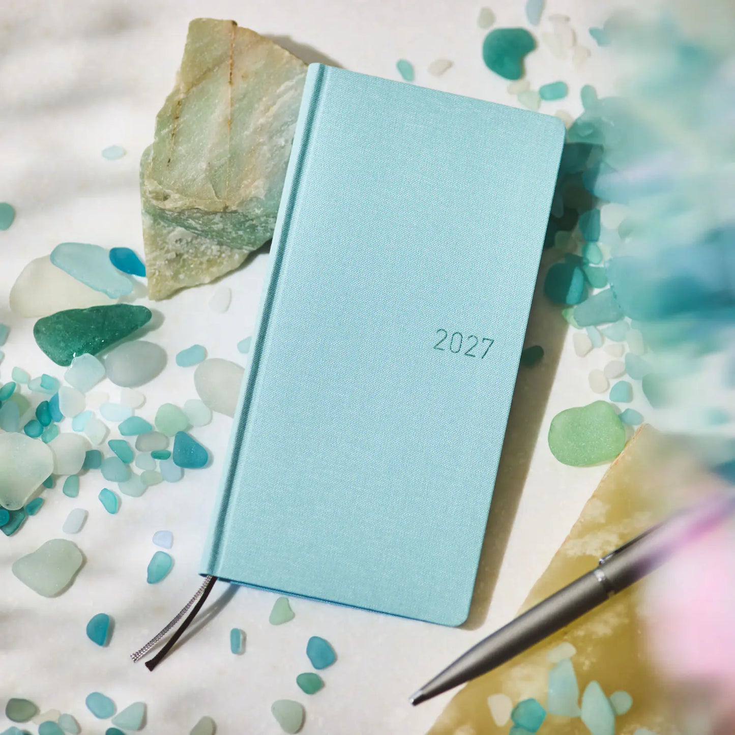 Weeks MEGA, Hobonichi Techo 2027 Colors: Sea Glass Weeks Mega Hardcover Book / Weekly Horizontal / Jan start / Mon start - English Edition
