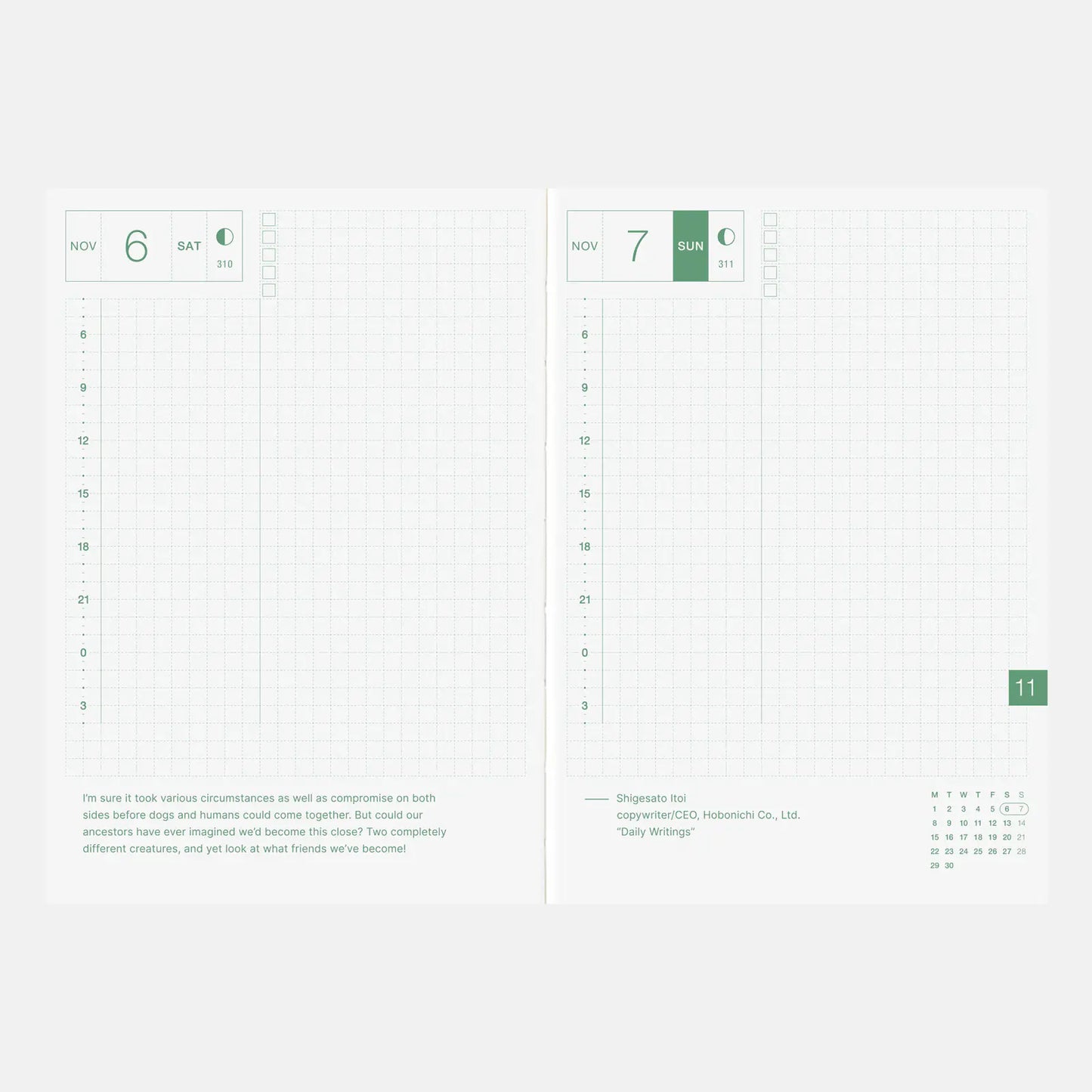 Hobonichi Techo 2027 English Original Book A6 size / Daily / Jan start / Mon start - English Edition