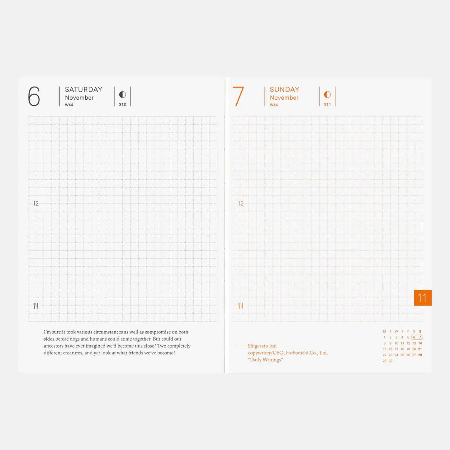 Hobonichi Techo 2027 English Planner Book A6 size / Daily / Jan start / Mon start - English Edition